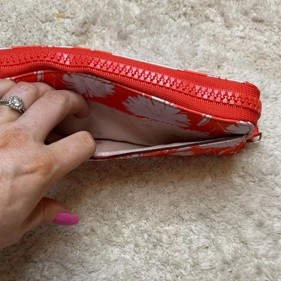 NWT Kate Spade Orange Jae Wild Blossom Large Continental Zip Around Wallet - Picture 7 of 10